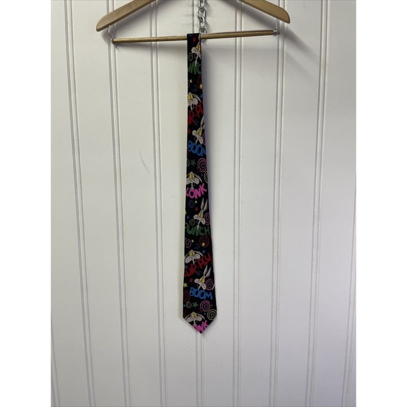 Warner Bros. Interactive Entertainment Other - Vintage Looney Tunes Men's 100% Silk Wile‎ E Coyote Necktie Tie 1992 Warner Bros